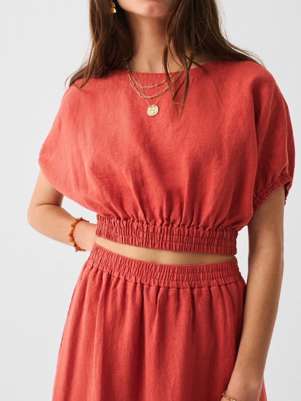 Faherty Cala Linen Top